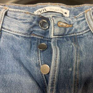 Zara Light Blue Straight Leg Jeans